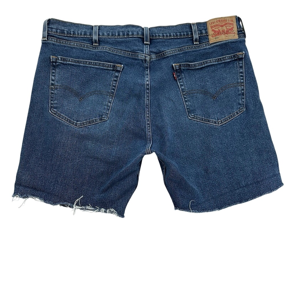Levi's 505 Men Sz 40 Blue Jean Cut Off Shorts  Regular Fit Outdoors Casual Logo